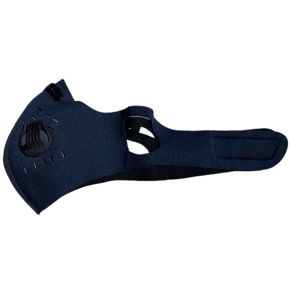 Face mask one size fits all blue and black dust shield sports mask